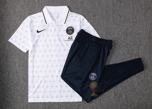 Calcio Maglie Set Completo Polo Paris Saint Germain 2021 2022 II Bianco Nero