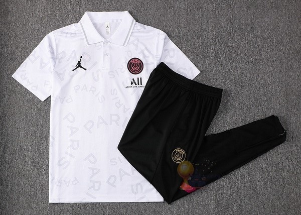 Calcio Maglie Set Completo Polo Paris Saint Germain 2021 2022 I Bianco Nero