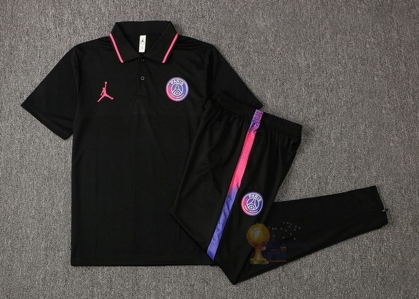 Calcio Maglie Set Completo Polo Paris Saint Germain 2021 2022 I Nero Purpureo