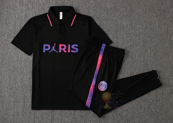 Calcio Maglie Set Completo Polo Paris Saint Germain 2021 2022 Nero Purpureo