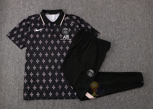 Calcio Maglie Set Completo Polo Paris Saint Germain 2021 2022 Nero Rosa