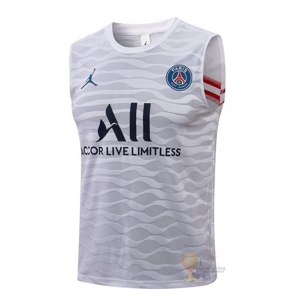 Calcio Maglie Formazione Sin Mangas Paris Saint Germain 2021 2022 Bianco Blu
