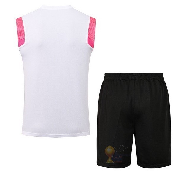 Calcio Maglie Formazione Sin Mangas Set Completo Paris Saint Germain 2021 2022 Bianco Rosa Nero