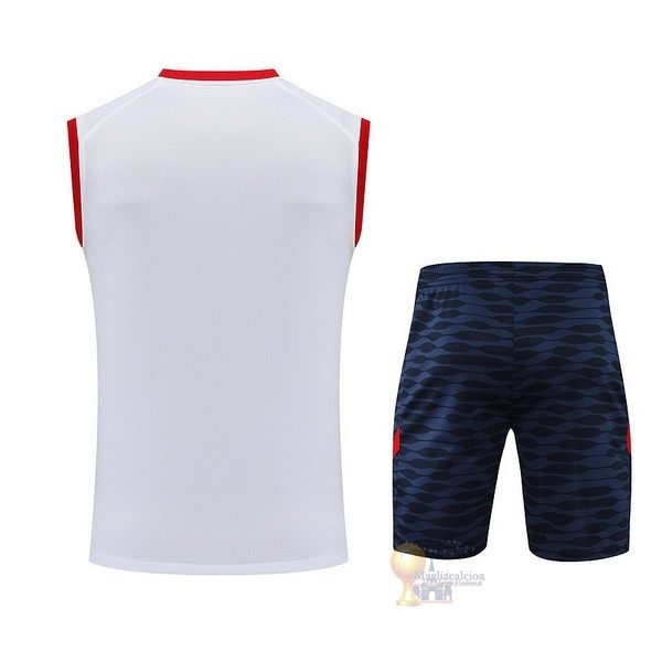 Calcio Maglie Formazione Sin Mangas Set Completo Paris Saint Germain 2022 2023 Bianco Rosso Blu