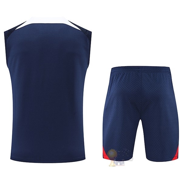 Calcio Maglie Formazione Sin Mangas Set Completo Paris Saint Germain 2022 2023 Blu Bianco