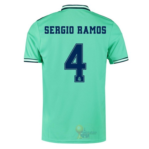 Calcio Maglie NO.4 Sergio Ramos Terza Maglia Real Madrid 2019 2020 Verde
