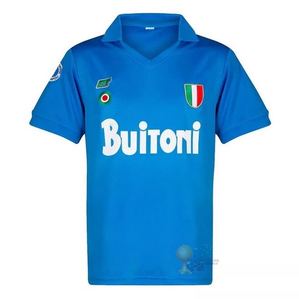 Calcio Maglie Casa Camiseta Napoli Retro 1987 1988 Blu